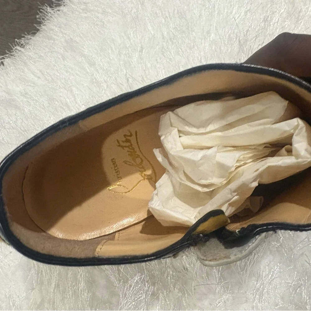 Christian Louboutin Pony Hair Calfskin Patchwork Booties, - Picture 4 of 4